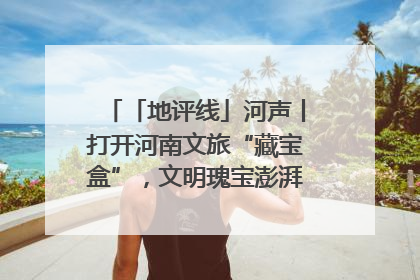 「地评线」河声丨打开河南文旅“藏宝盒”，文明瑰宝澎湃发展“豫动能”