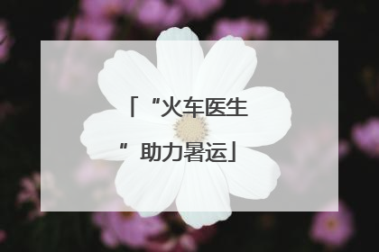 “火车医生”助力暑运