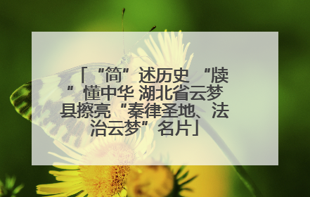 “简”述历史 “牍”懂中华 湖北省云梦县擦亮“秦律圣地、法治云梦”名片