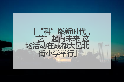 “科”燃新时代，“艺”起向未来 这场活动在成都大邑北街小学举行