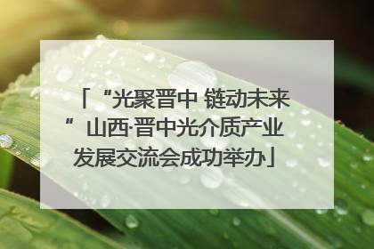 “光聚晋中 链动未来”山西·晋中光介质产业发展交流会成功举办