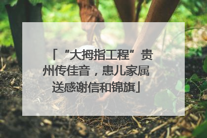“大拇指工程”贵州传佳音，患儿家属送感谢信和锦旗