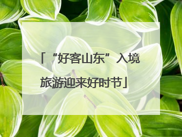 “好客山东”入境旅游迎来好时节