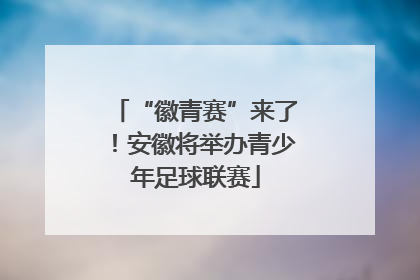 “徽青赛”来了！安徽将举办青少年足球联赛