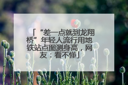“差一点就到龙翔桥”年轻人流行用地铁站点图测身高，网友：看不懂