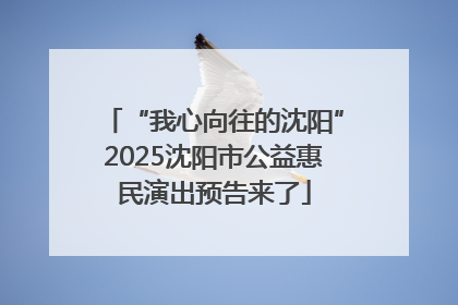 “我心向往的沈阳”2025沈阳市公益惠民演出预告来了