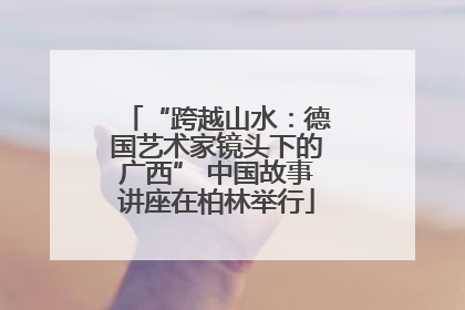 “跨越山水：德国艺术家镜头下的广西” 中国故事讲座在柏林举行