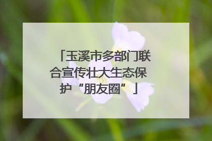 玉溪市多部门联合宣传壮大生态保护“朋友圈”