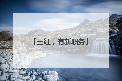 王红，有新职务