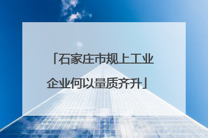 石家庄市规上工业企业何以量质齐升