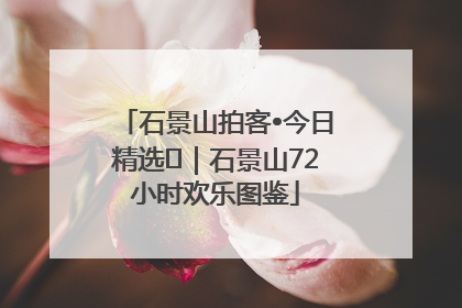 石景山拍客•今日精选⑲｜石景山72小时欢乐图鉴