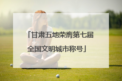 甘肃五地荣膺第七届全国文明城市称号