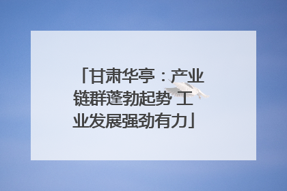 甘肃华亭：产业链群蓬勃起势 工业发展强劲有力