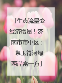 生态流量变经济增量！济南市市中区：一条玉符河绿两岸富一方
