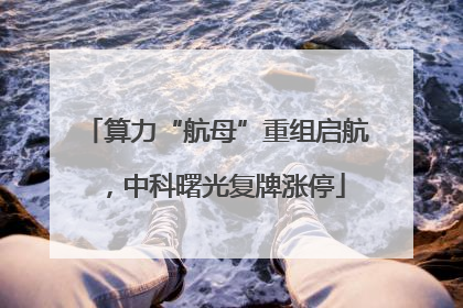 算力“航母”重组启航，中科曙光复牌涨停
