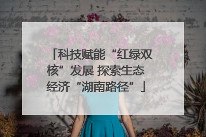 科技赋能“红绿双核”发展 探索生态经济“湖南路径”