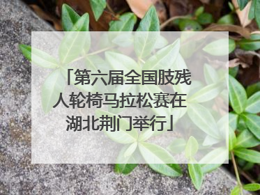 第六届全国肢残人轮椅马拉松赛在湖北荆门举行