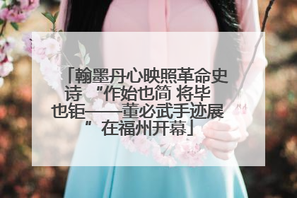 翰墨丹心映照革命史诗 “作始也简 将毕也钜——董必武手迹展”在福州开幕