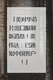美对华芯片出口限制新消息！英伟达：已通知中国客户！