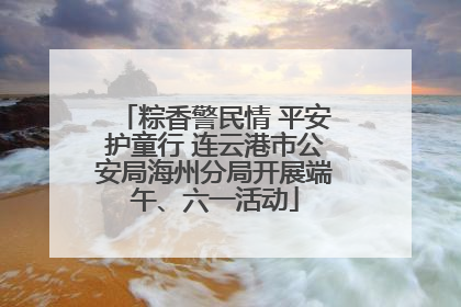 粽香警民情 平安护童行 连云港市公安局海州分局开展端午、六一活动