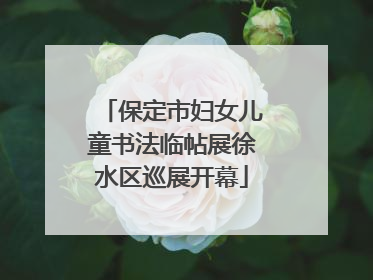 保定市妇女儿童书法临帖展徐水区巡展开幕