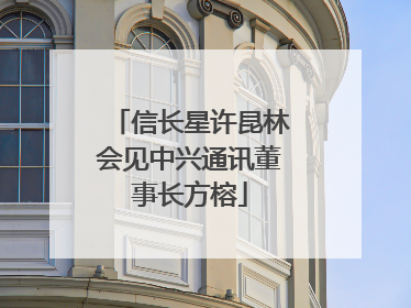 信长星许昆林会见中兴通讯董事长方榕