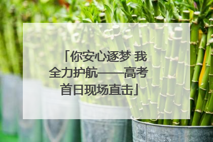 你安心逐梦 我全力护航——高考首日现场直击