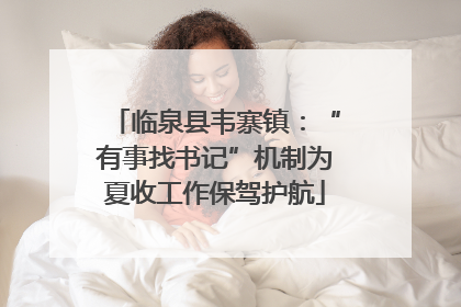 临泉县韦寨镇：“有事找书记”机制为夏收工作保驾护航
