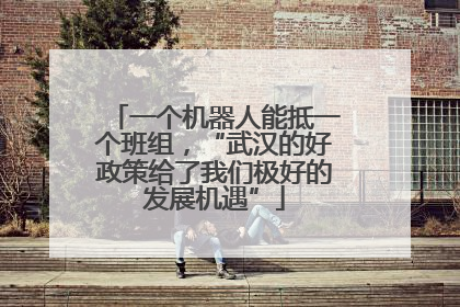 一个机器人能抵一个班组，“武汉的好政策给了我们极好的发展机遇”