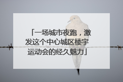 一场城市夜跑，激发这个中心城区楼宇运动会的经久魅力