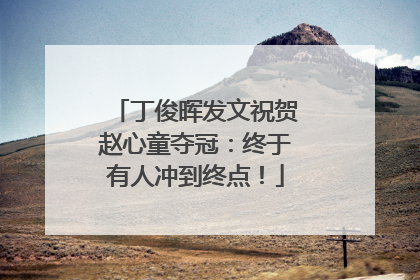 丁俊晖发文祝贺赵心童夺冠：终于有人冲到终点！