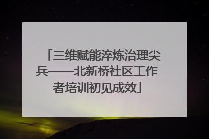 三维赋能淬炼治理尖兵——北新桥社区工作者培训初见成效