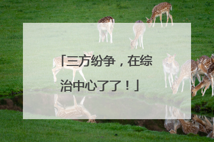 三方纷争，在综治中心了了！
