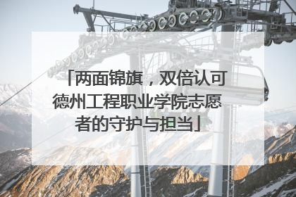 两面锦旗，双倍认可德州工程职业学院志愿者的守护与担当