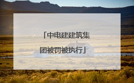 中电建建筑集团被罚被执行