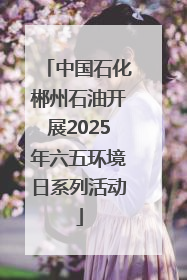 中国石化郴州石油开展2025年六五环境日系列活动