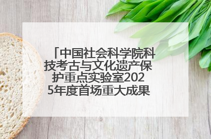 中国社会科学院科技考古与文化遗产保护重点实验室2025年度首场重大成果发布会在京举行