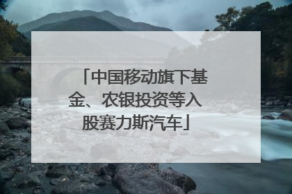 中国移动旗下基金、农银投资等入股赛力斯汽车