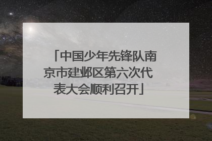 中国少年先锋队南京市建邺区第六次代表大会顺利召开