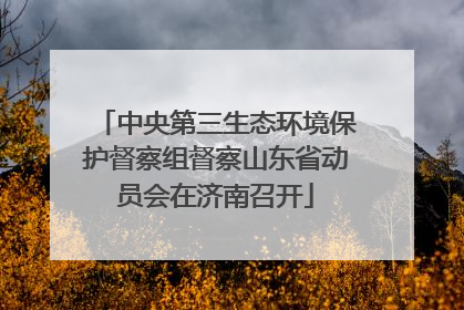 中央第三生态环境保护督察组督察山东省动员会在济南召开
