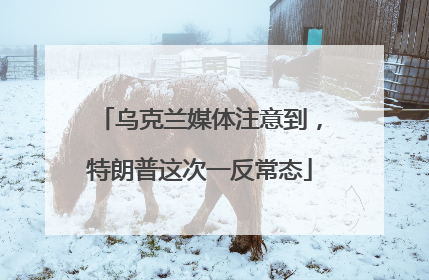 乌克兰媒体注意到，特朗普这次一反常态