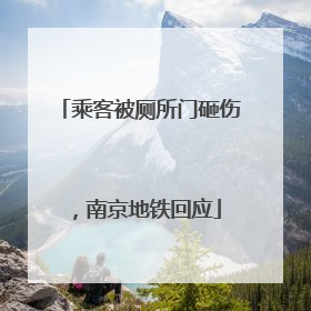 乘客被厕所门砸伤，南京地铁回应