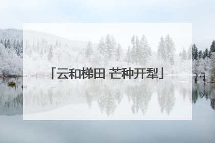 云和梯田 芒种开犁