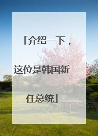 介绍一下，这位是韩国新任总统