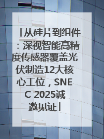 从硅片到组件：深视智能高精度传感器覆盖光伏制造12大核心工位，SNEC 2025诚邀见证