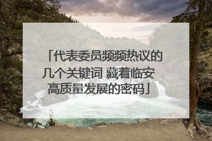 代表委员频频热议的几个关键词 藏着临安高质量发展的密码