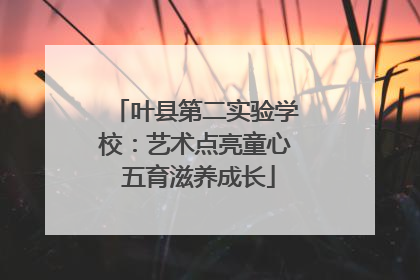 叶县第二实验学校：艺术点亮童心 五育滋养成长