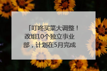 叮咚买菜大调整！改组10个独立事业部，计划在5月完成App端全面改版