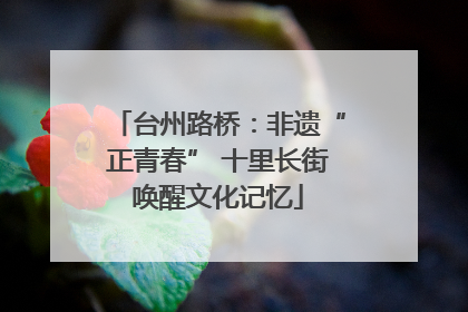 台州路桥：非遗“正青春” 十里长街唤醒文化记忆