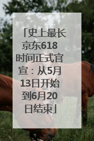 史上最长京东618时间正式官宣：从5月13日开始到6月20日结束